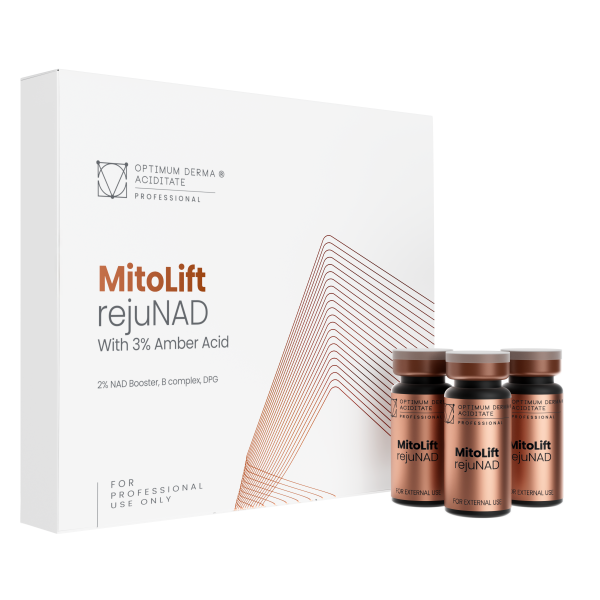 MESO cocktail set - MitoLift rejuNAD con ácido ambérico 3%, 4 x 10 ml